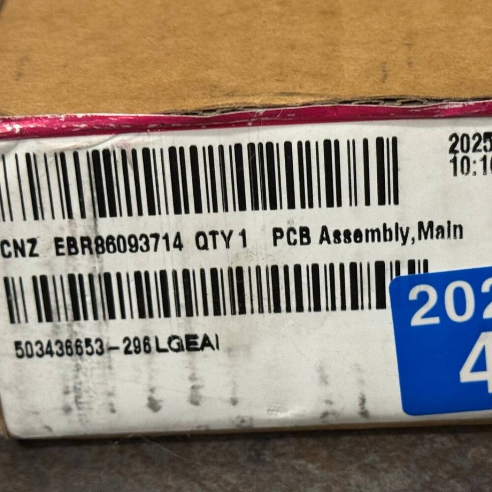 LG EBR86093714 Refrigerator Main Control Board PCB Assembly BRAND NEW SEALED